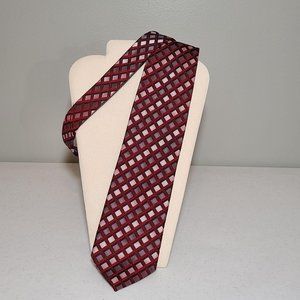 Men's Haggar Tie Maroon Gray Tan